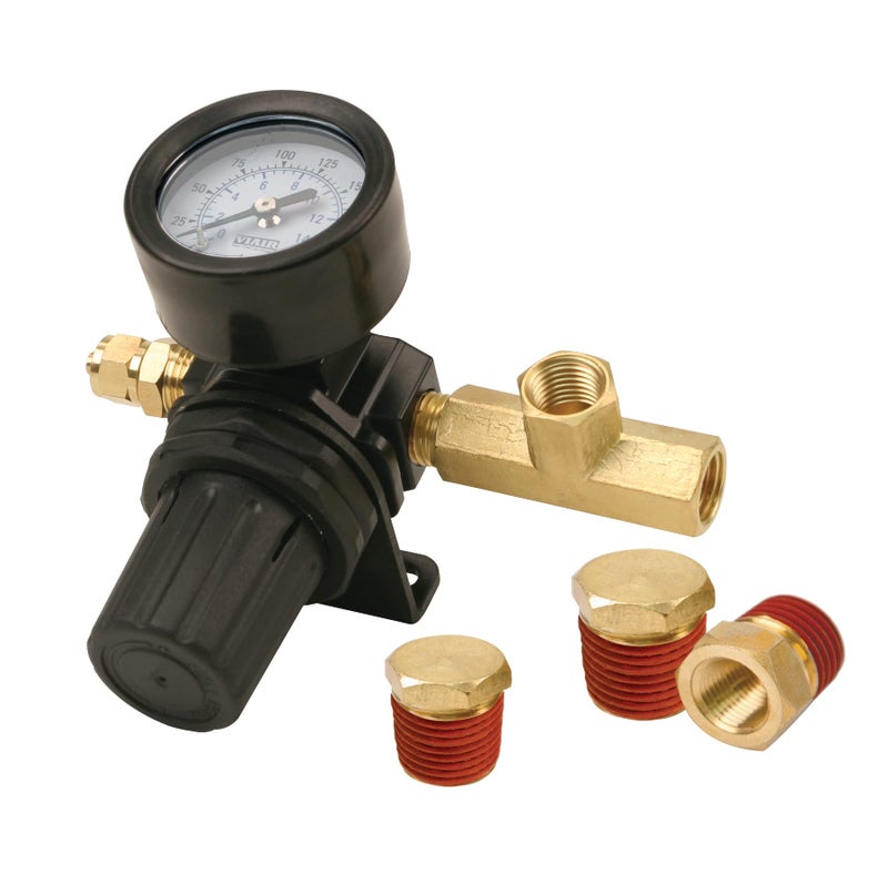 منظم ضغط الهواء عبر الإنترنت من فيار، 0-200 psi، أسود، 90150